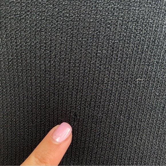 St. John Vintage Black Dress Size 2 Illusion Sparkly Snowflake Mock Turtleneck - Picture 14 of 17